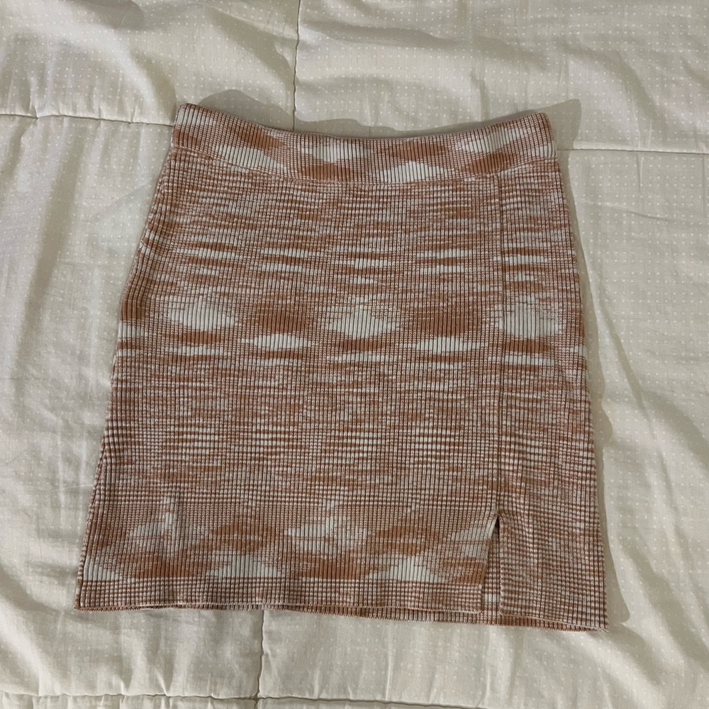 Mahina Ribbed Knit Mini Pencil Skirt